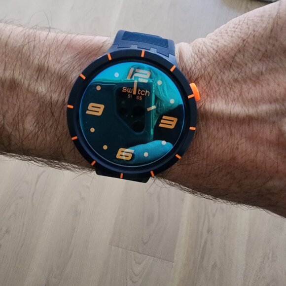 Swatch Big Bold Watch in Futuristic Blue - Picture 5 of 15